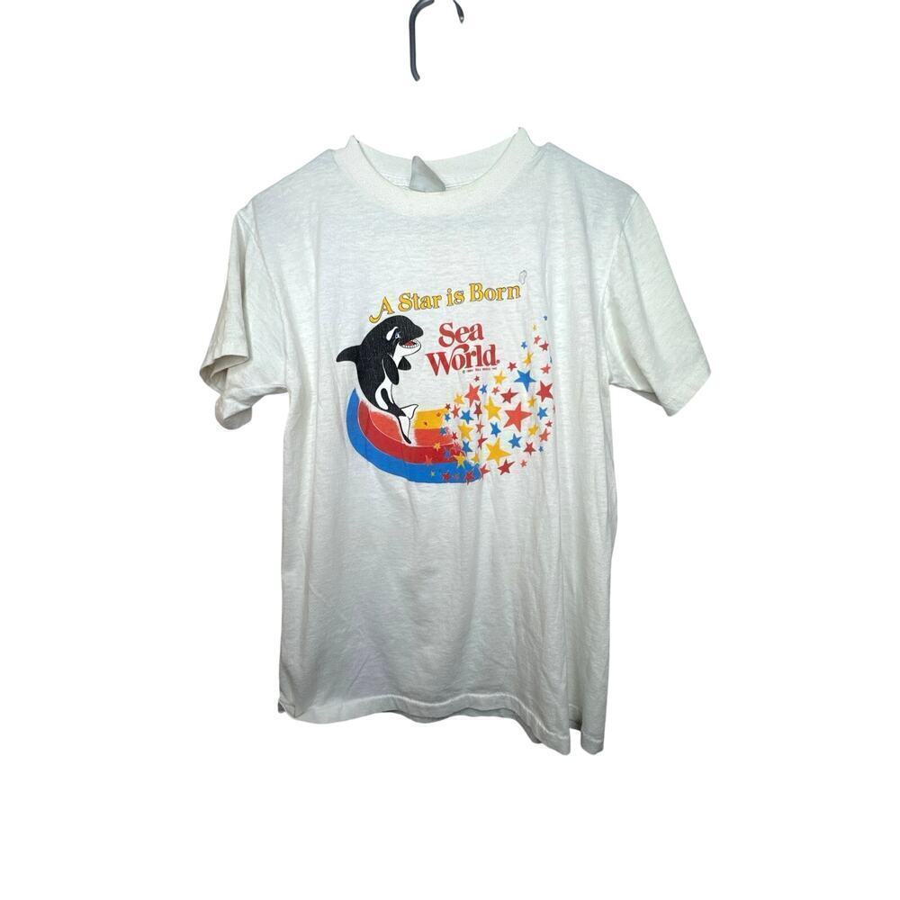 Vintage 1984 Orca Exhibit Promotional T-Shirt White Size Large 42-44